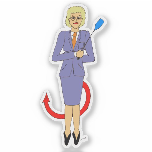 Der böse Lehrer Aufkleber (Vorderseite)