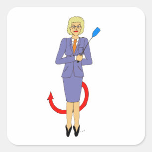 Der böse Lehrer Quadratischer Aufkleber