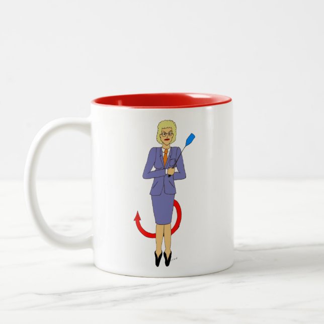 Der böse Lehrer Zweifarbige Tasse (Links)