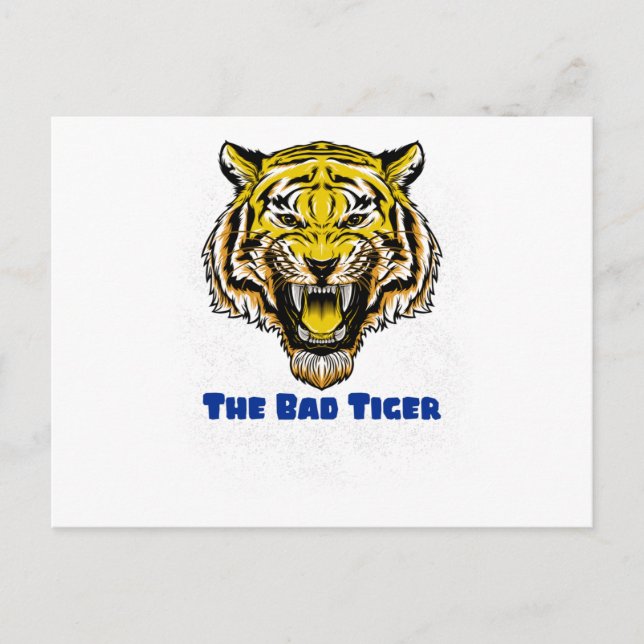 Der böse Tiger Postkarte (Vorderseite)