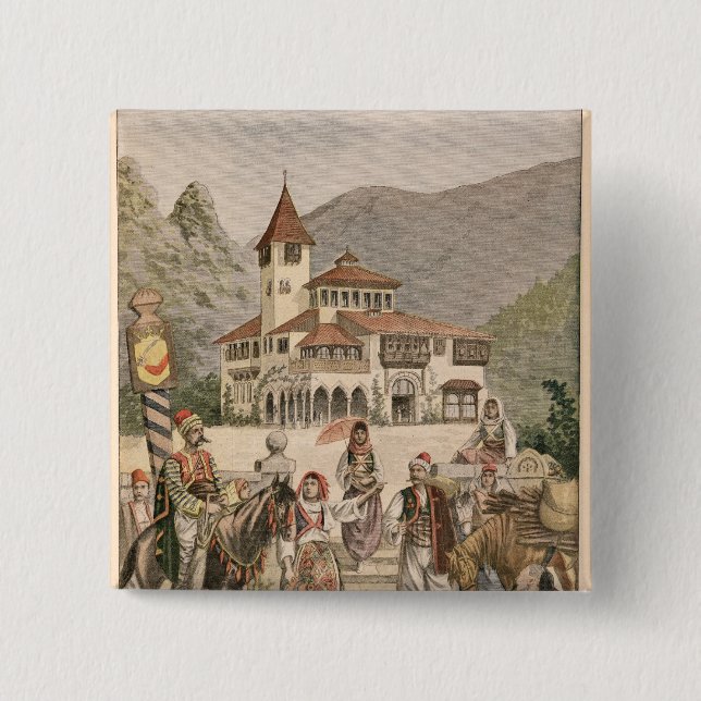 Der bosnische Pavillon an der universellen Button (Vorderseite)