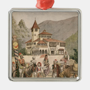 Der bosnische Pavillon an der universellen Ornament Aus Metall