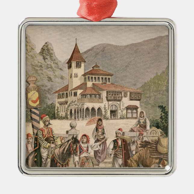 Der bosnische Pavillon an der universellen Ornament Aus Metall (Vorne)