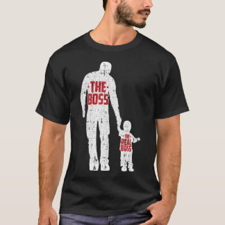Der Boss Der wahre Boss Vatertag Vater Sohn T-Shirt