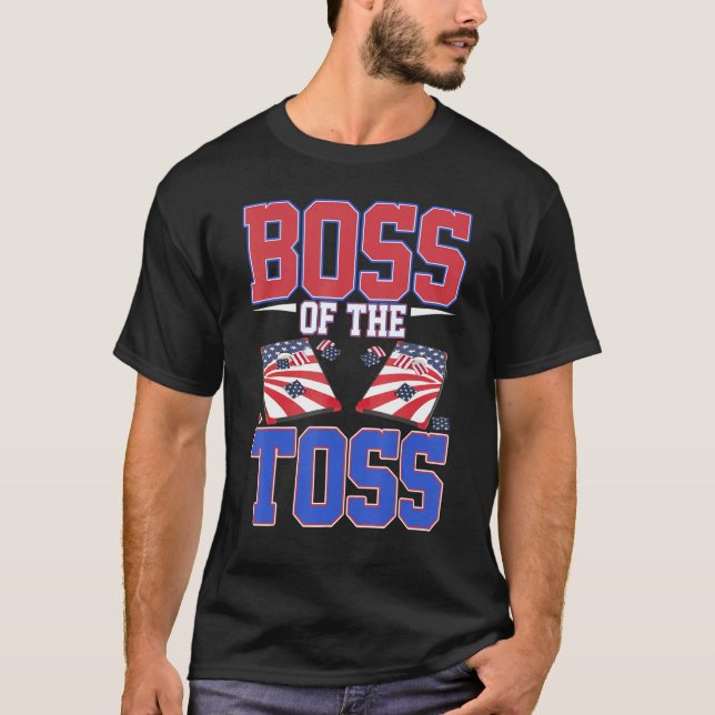 Der Boss des Tosskornhole Funny T-Shirt (Vorderseite)