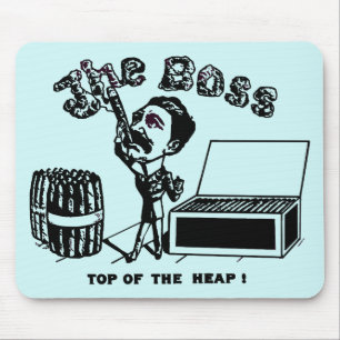 Der Boss Mann Vintage Zigarrenwerbung Kunst Mousepad