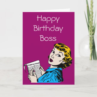 Der Boss passt sich den Geburtstag an Karte