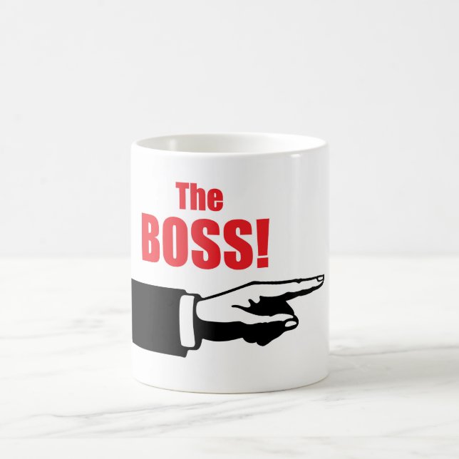 Der Boss-Text Kaffeetasse (Mittel)