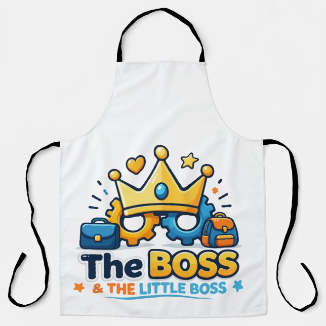 Der Boss und das kleine Boss-Matching-Set Schürze (Vorderseite)