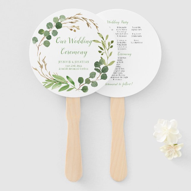 Der botanische Traum Eukalyptus Verlasse RUNDFans Fächer (Vorne und Hinten)