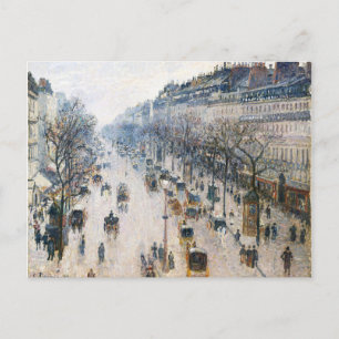 Der Boulevard Montmartre an einem Wintermorgen (18 Postkarte