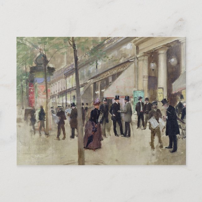 Der Boulevard Montmartre Postkarte (Vorderseite)