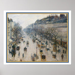 "Der Boulevard Montmartre" von Camille Pissarro Poster
