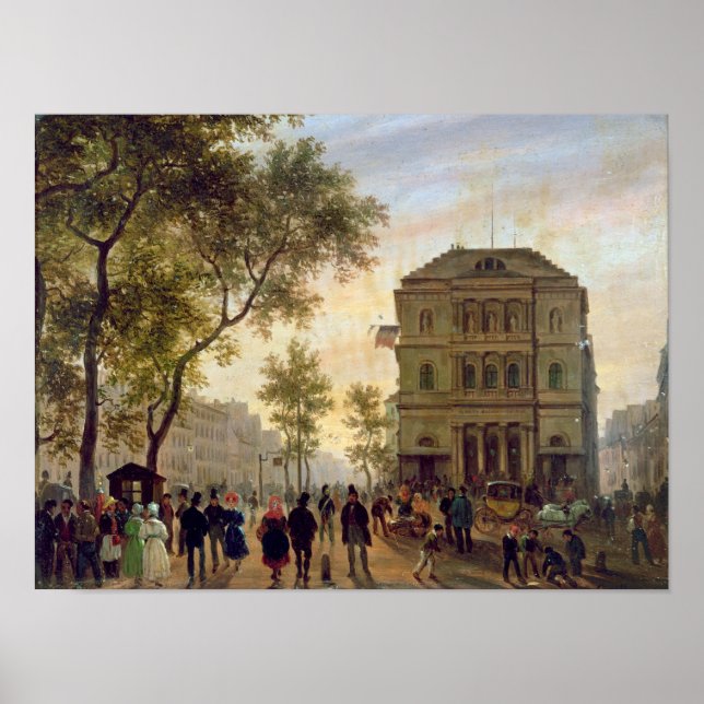 Der Boulevard Saint-Martin und das Theater Poster (Vorne)