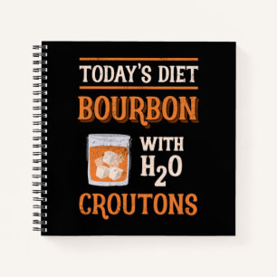 Der Bourbon von heute mit Wasservorräten Notizbuch