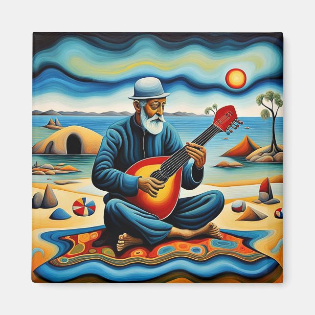 Der Bouzouki-Spieler Magnet (Vorne)