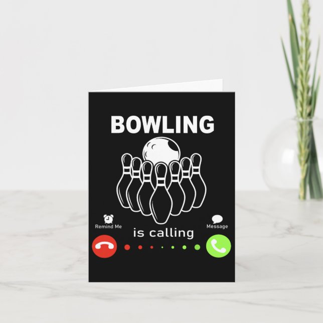 Der Bowling ruft Karte (Vorderseite)