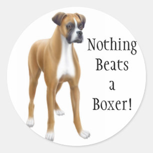 Der Boxer-Aufkleber Runder Aufkleber