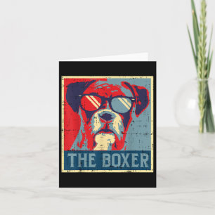 Der Boxer Obama Poster Vintage Tier Heimtier Hunde Karte