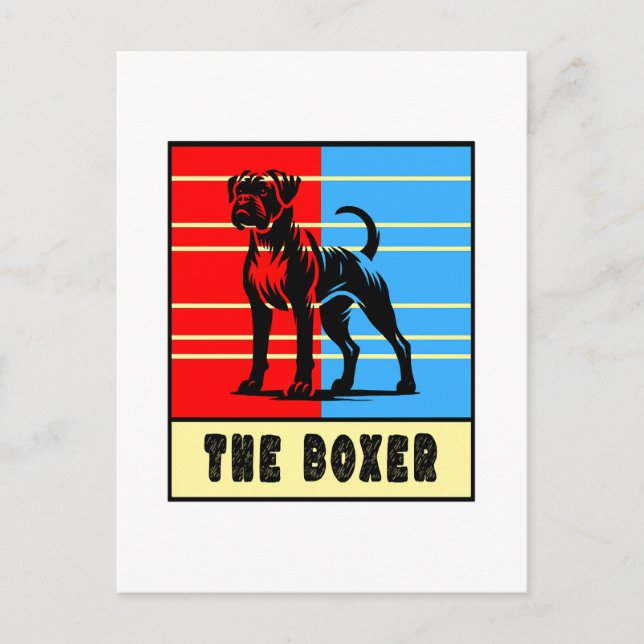 Der Boxer - Starker Hund Postkarte (Vorderseite)