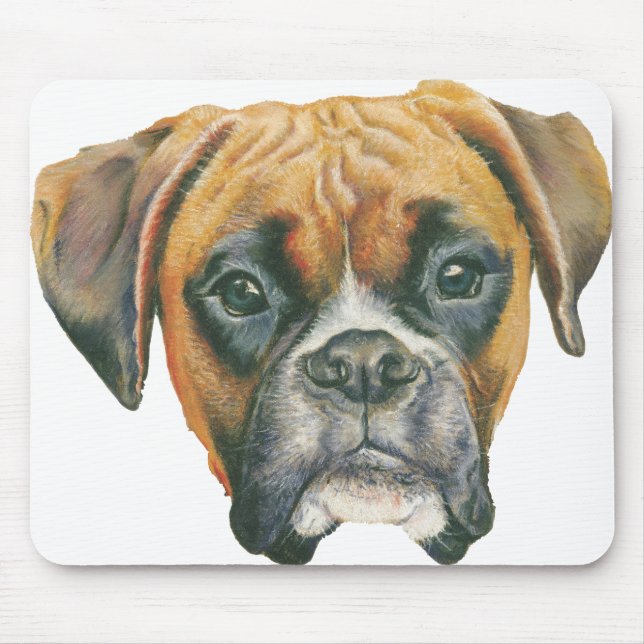 Der Boxer von Janet Pidoux Mousepad (Vorne)