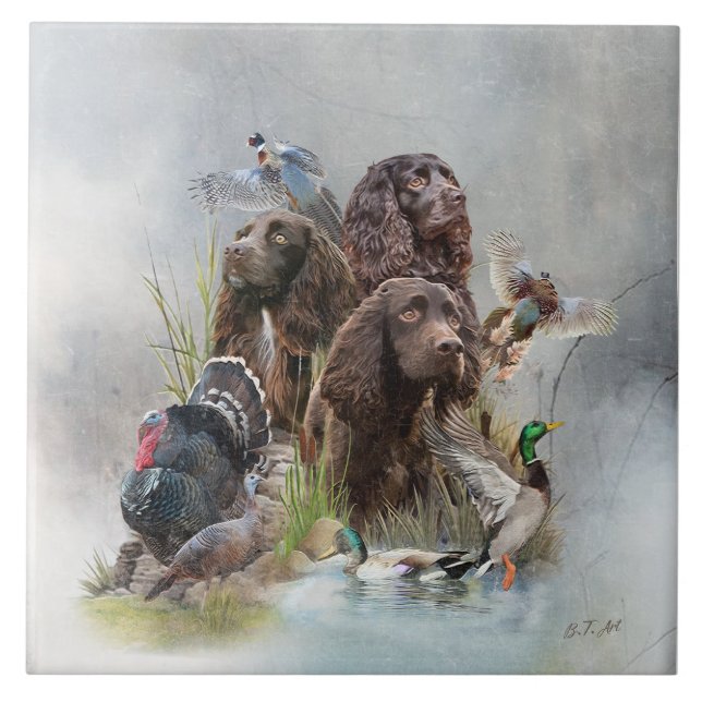 Der Boykin Spaniel Fliese (Vorderseite)
