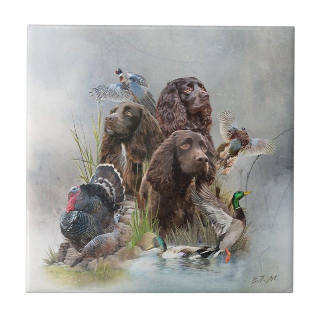 Der Boykin Spaniel Fliese (Vorderseite)