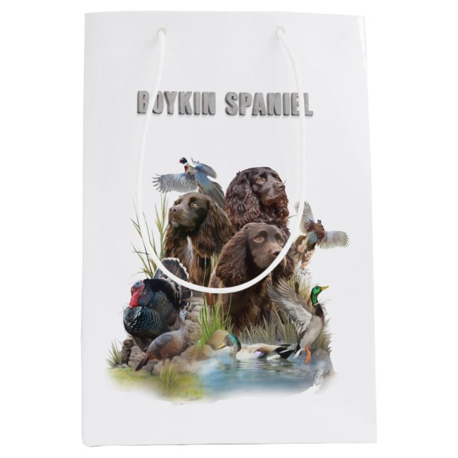 Der Boykin Spaniel Mittlere Geschenktüte (Vorderseite)