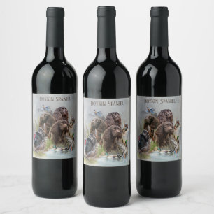 Der Boykin Spaniel Weinetikett