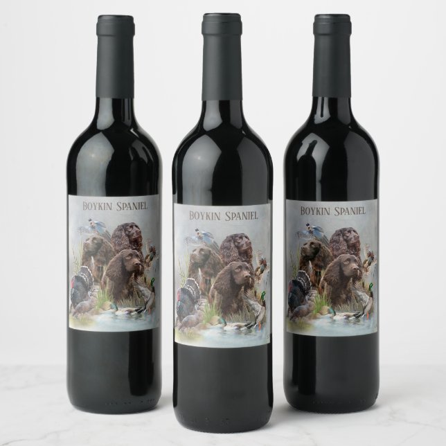Der Boykin Spaniel Weinetikett (Flaschen)