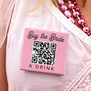 Der Braut einen Drink ausgeben QR Code Button