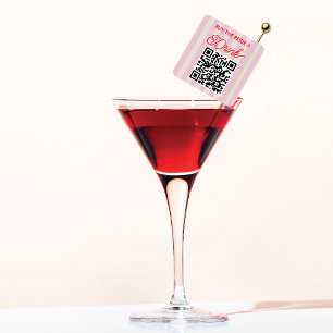 Der Braut einen Drink kaufen Junggesellinnenabschi Quadratischer Aufkleber