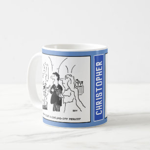 Der Bräutigam frage, wenn er eine Bedenkzeit bekom Kaffeetasse