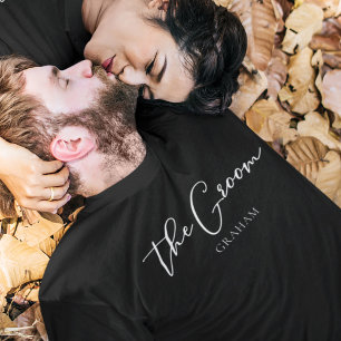 Der Bräutigam Personalisiert Chic Moderne Junggese T-Shirt
