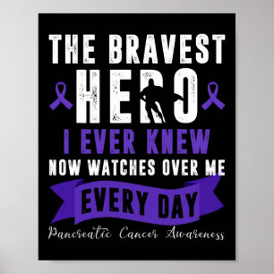 Der Bravest Hero Bauchspeicheldrüsenkrebs Monat Poster