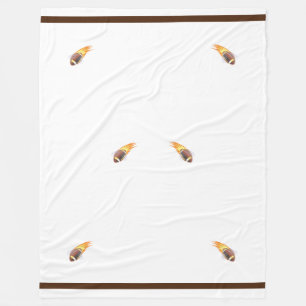 Der brennende Football - Fleece-Decke Fleecedecke
