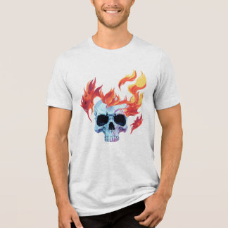 Der brennende Schädel Tri-Blend Shirt