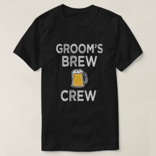 Der Brew-Crew-der Männer des Bräutigams der T-Shirt