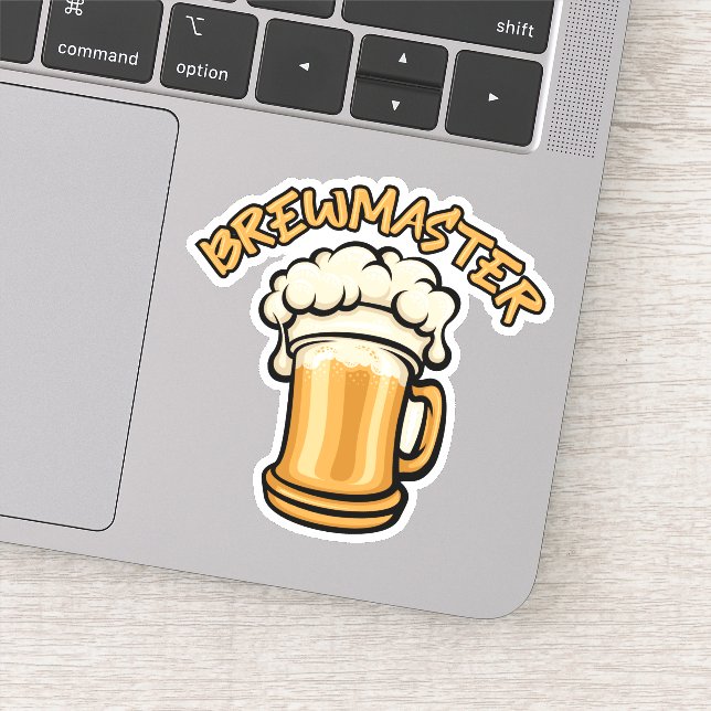 Der Brewmaster braucht eine Bier-Tasse Aufkleber (Detail)