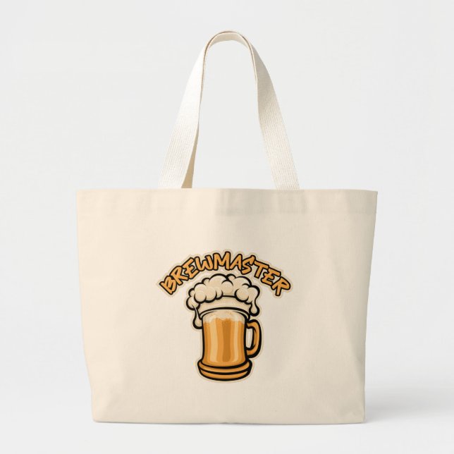 Der Brewmaster braucht eine Bier-Tasse Jumbo Stoffbeutel (Vorne)