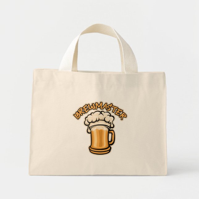 Der Brewmaster braucht eine Bier-Tasse Mini Stoffbeutel (Vorne)