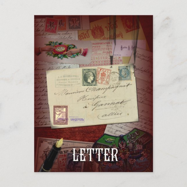 "Der Brief" Lenormand Postkarte (Vorderseite)