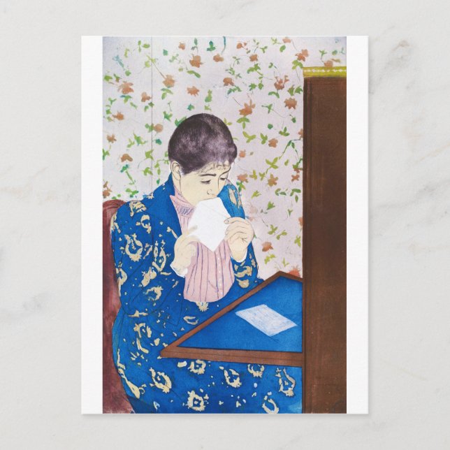 Der Brief, Mary Cassatt Postkarte (Vorderseite)