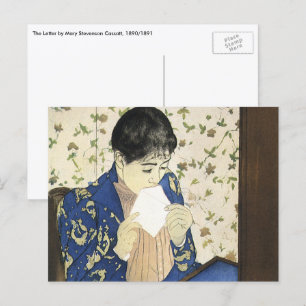 Der Brief von Mary Cassatt, Vintage Impressionismu Postkarte