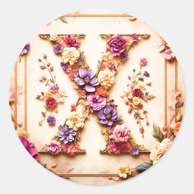 Der Briefumschlag X Runder Aufkleber (Vorderseite)