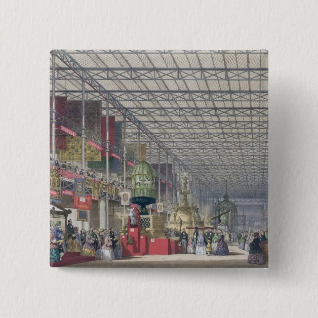 Der britische Nave der großen Ausstellung, 1851 Button (Vorderseite)