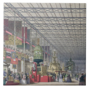 Der britische Nave der großen Ausstellung, 1851 Fliese