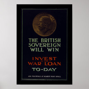 Der britische Souverän wird gewinnen (Grenze) Poster
