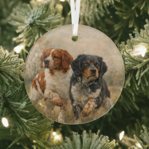 Der Brittany Spaniel Ornament Aus Glas