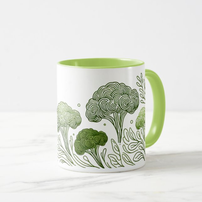 Der Broccoli-Liebhaber Tasse (VorderseiteRechts)